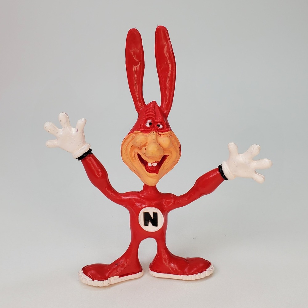 Vintage 1986 Dominos Pizza The Noid PVC Figure Will Vinton Claymation Mascot 7"